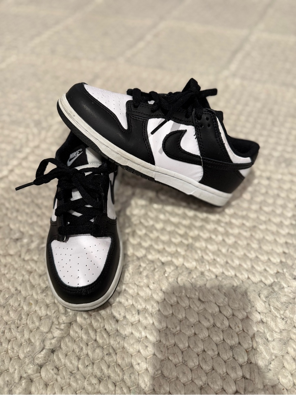 Nike Kids Black and White Low-Top Sneakers